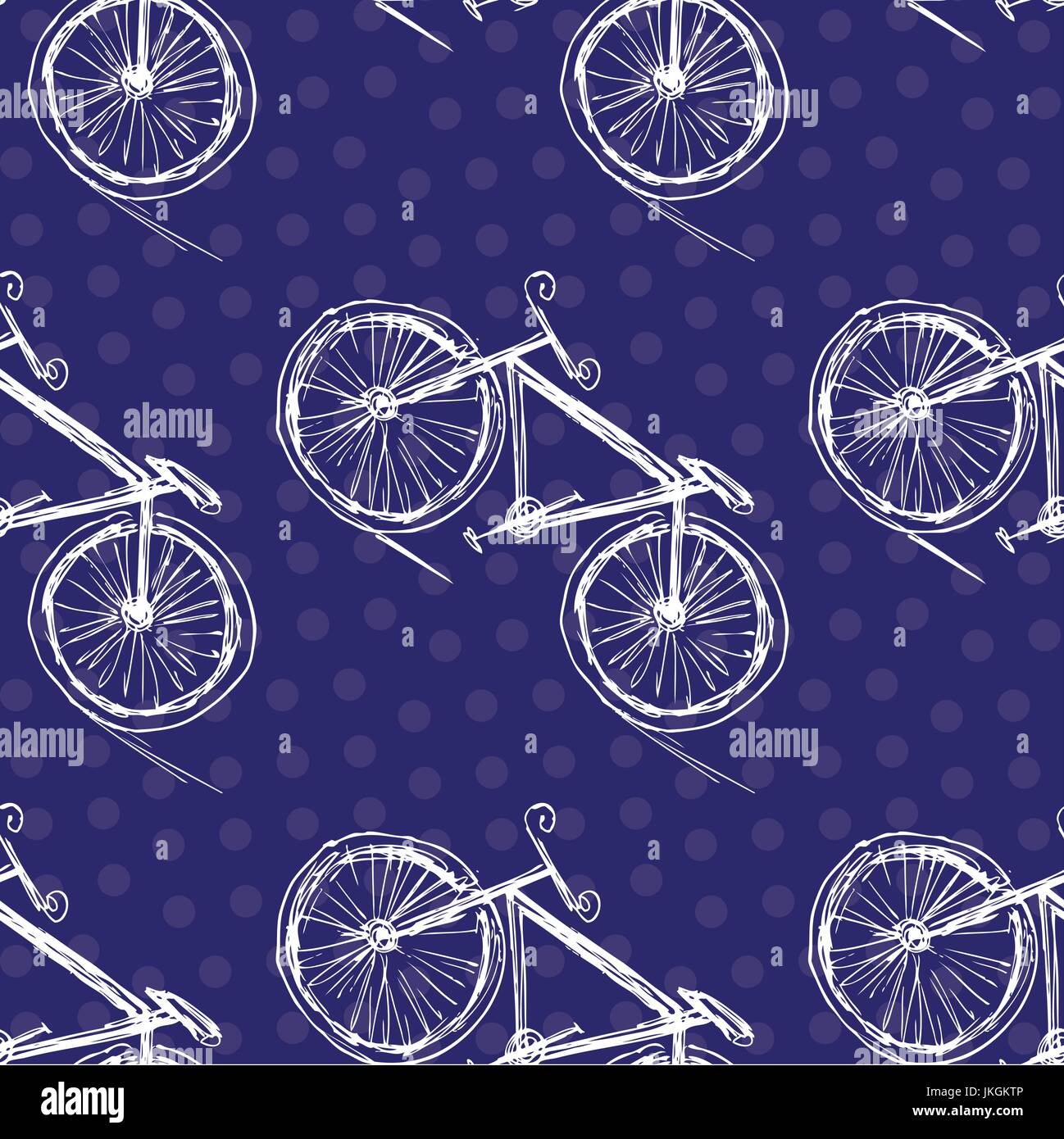 Bike Riding Background Pattern Bicycle seamless pattern on a colored background . Hand drawing ...