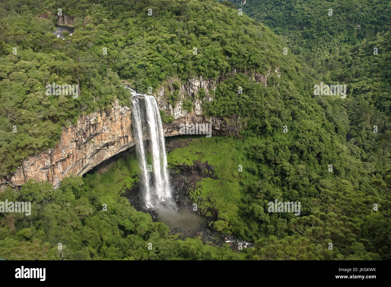 Caracol Waterfall - Canela, Rio Grande do Sul, Brazil Stock Photo