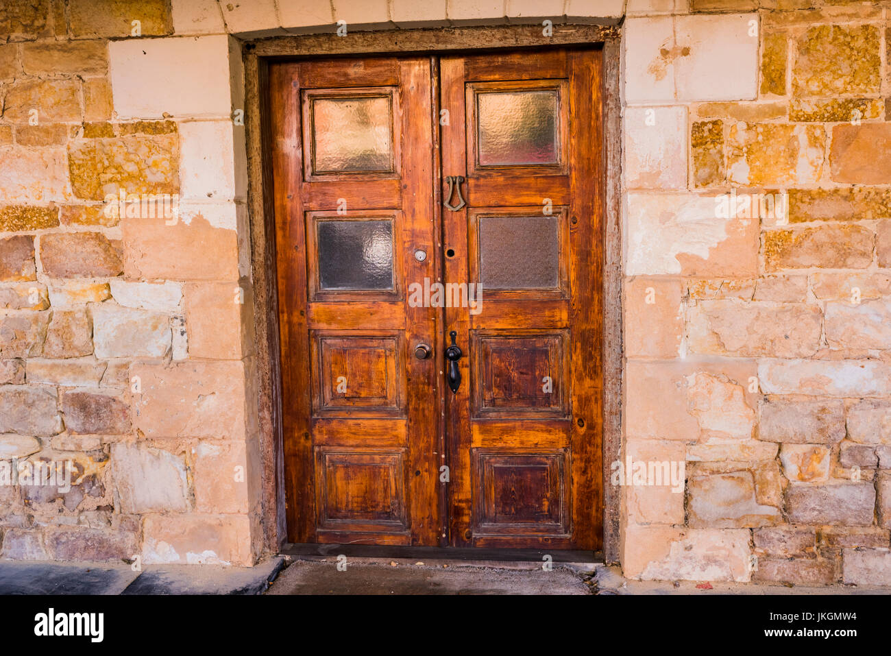 Old wooden entry door in Hahndorf, South Australia Stock Photo Alamy