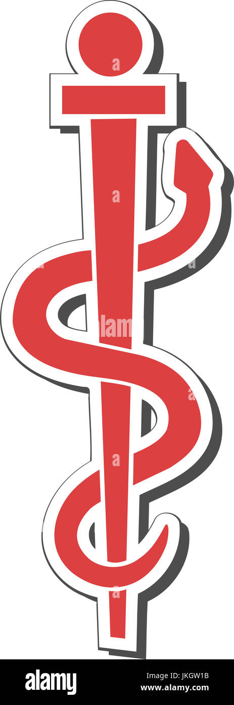 Red health care caduceus symbol hi-res stock photography and images - Alamy
