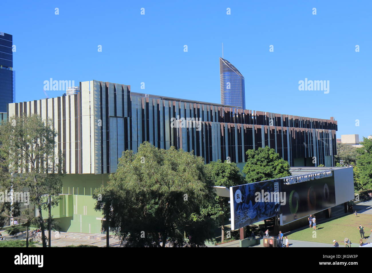 State Library of Queensland in Southbank in Brisbane Australia Stock