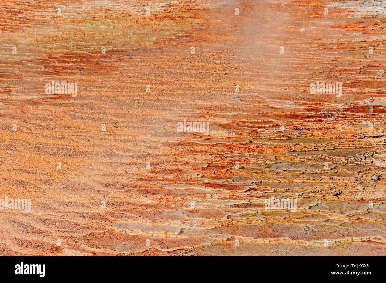 Algal bacterial mats and mineral deposits at hot spring hi-res stock ...