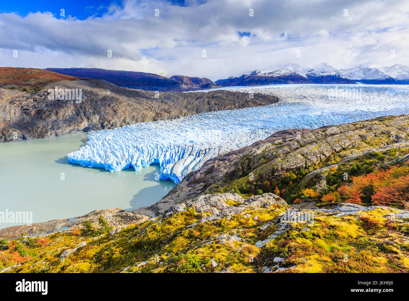Torres Del Paine National Park, Chile. Grey glacier. Stock Photo