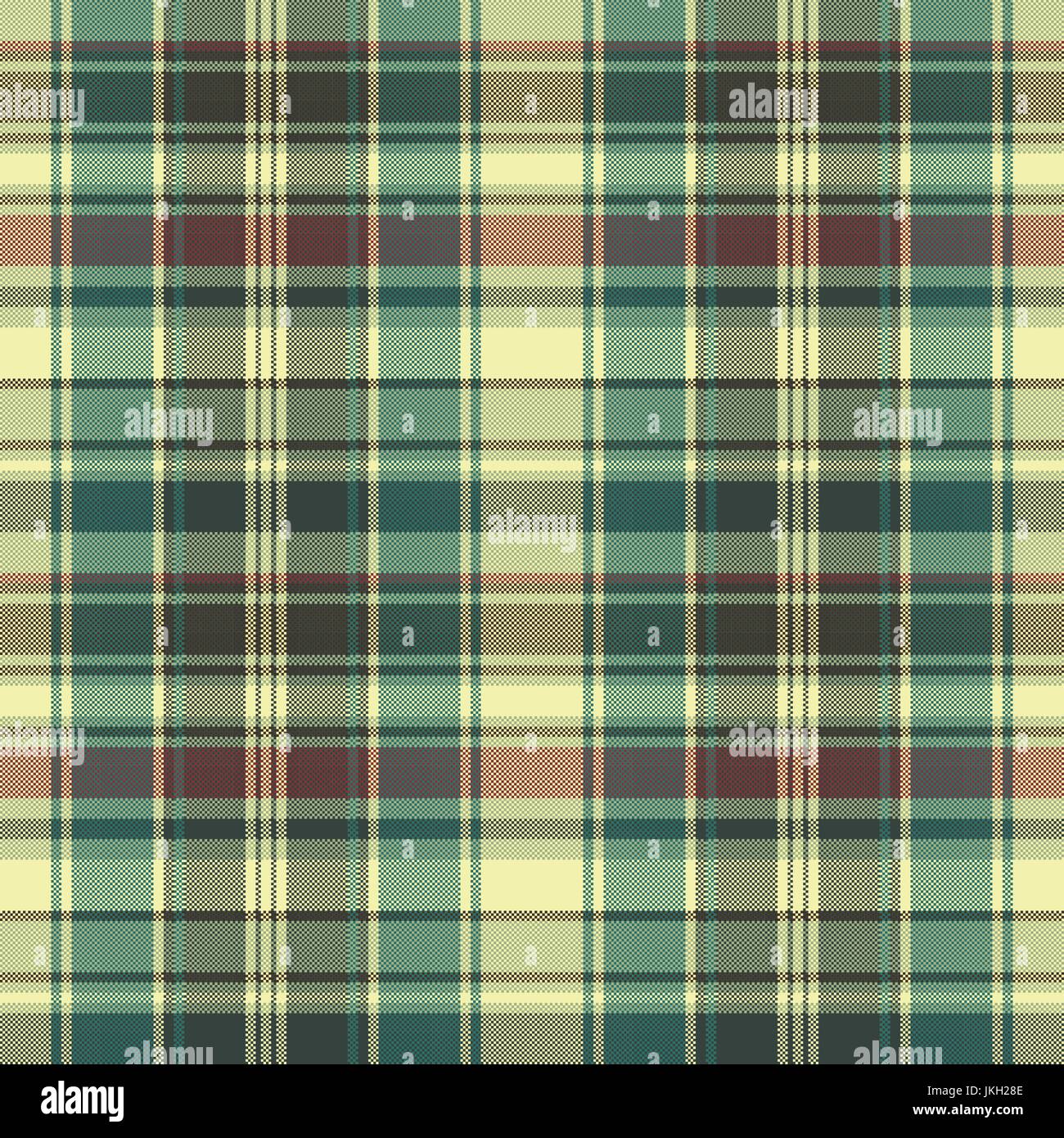 Check pixel seamless pattern fabric texture. Vector illustration Stock ...