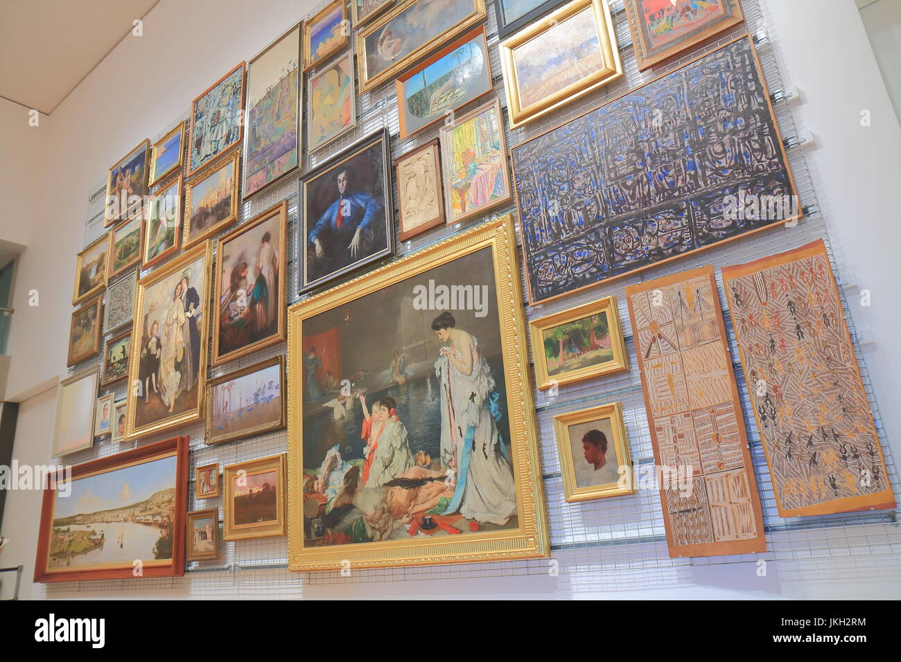 Art display at Queensland Art Gallery in Southbank in Brisbane