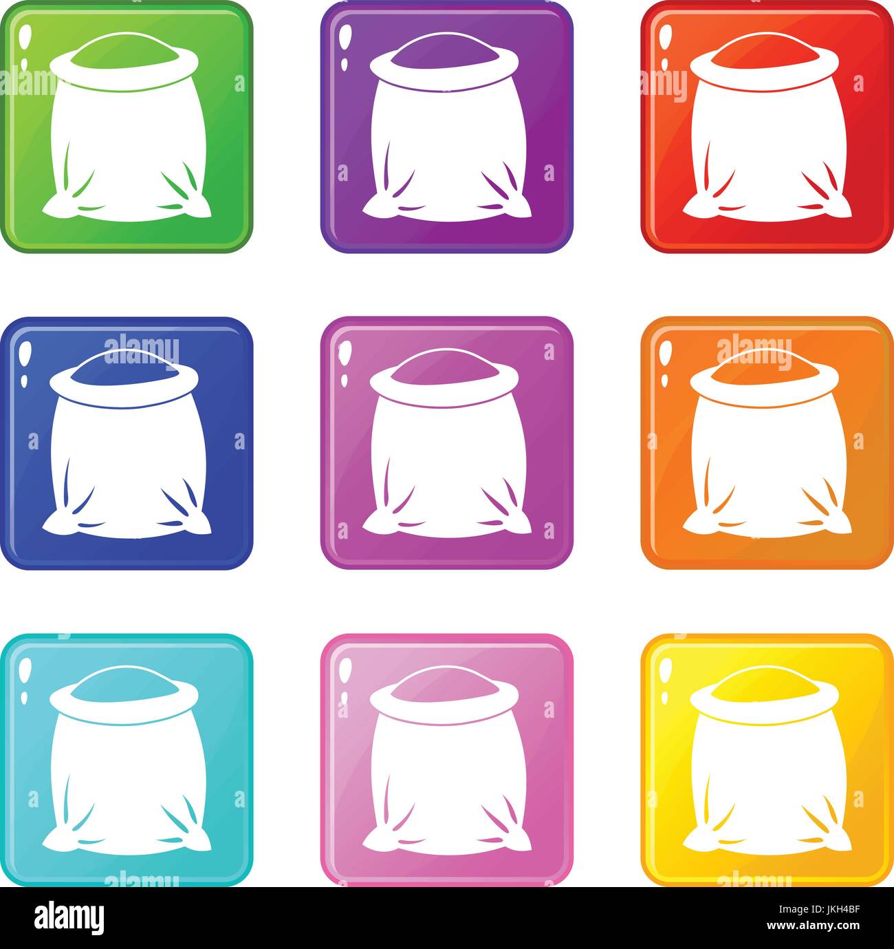 Sack full of flour set 9 Stock Vector Image & Art - Alamy