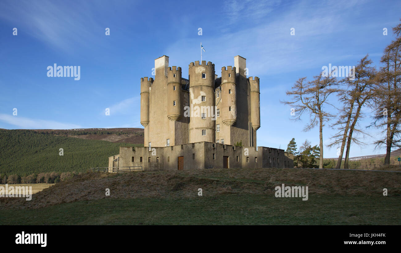 Braemar Castle, near Braemar on Royal Deeside Stock Photo