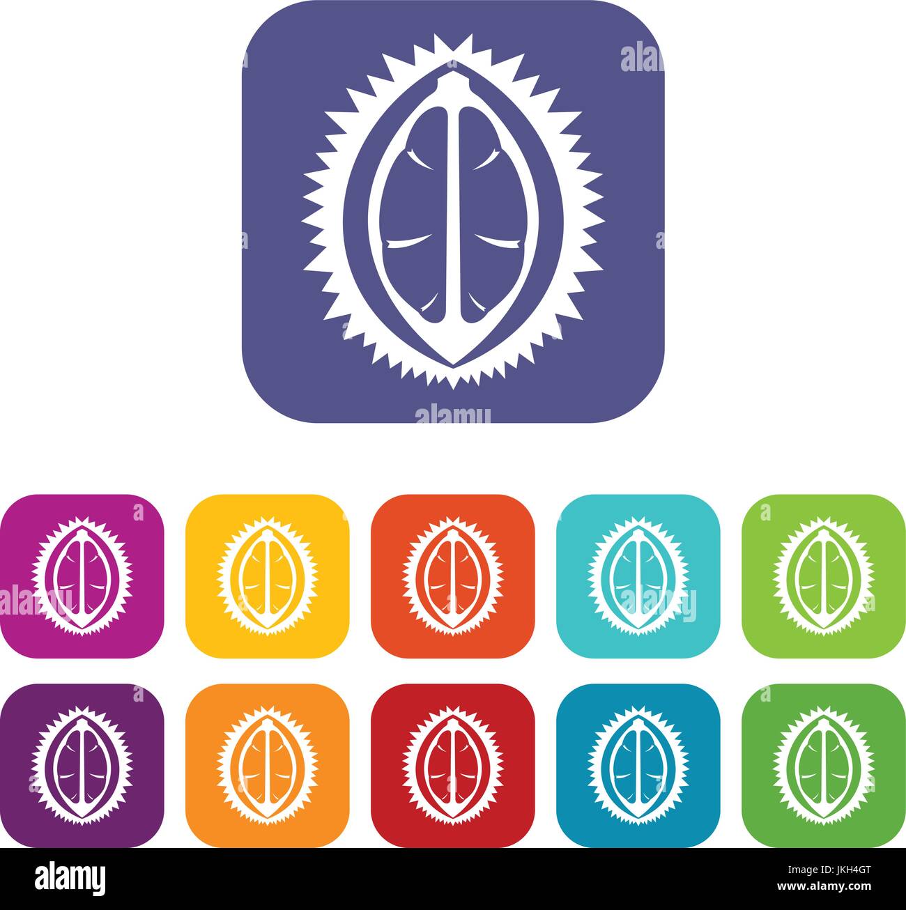 Durian fruit icons set Stock Vector Image & Art - Alamy