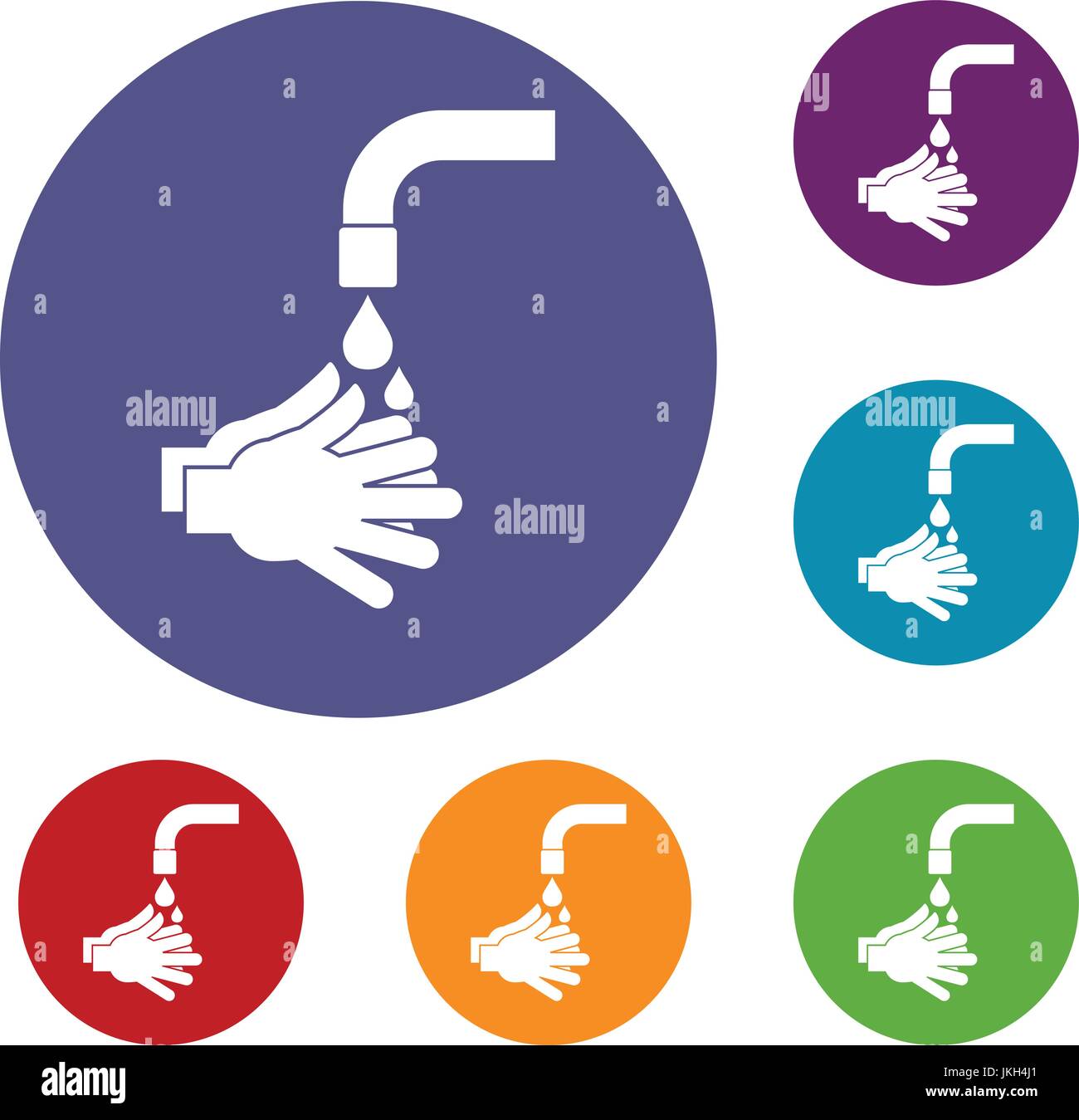 Cleaning hands icons set Stock Vector Image & Art Alamy