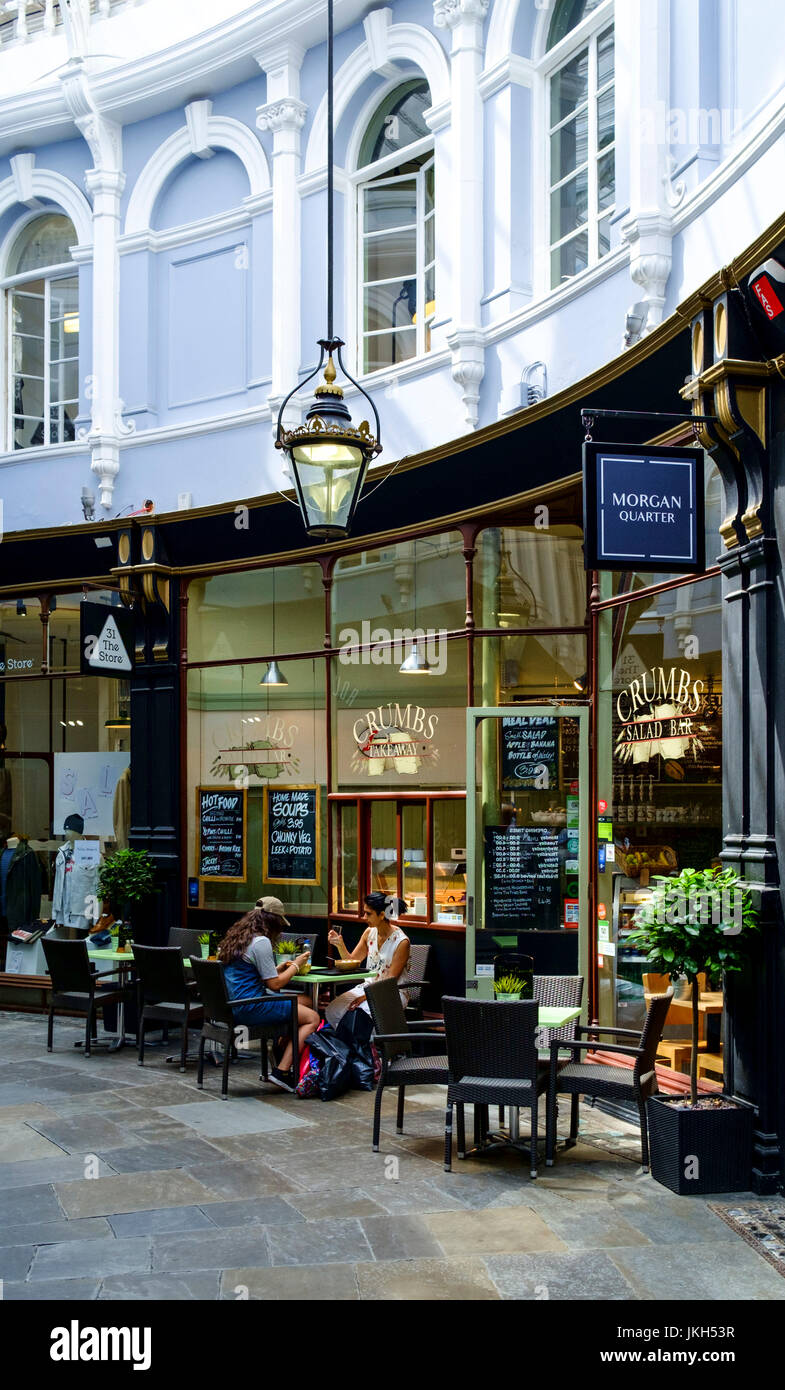 Around Cardiff Capital city of Wales Great Britain Morgan Arcade Stock ...