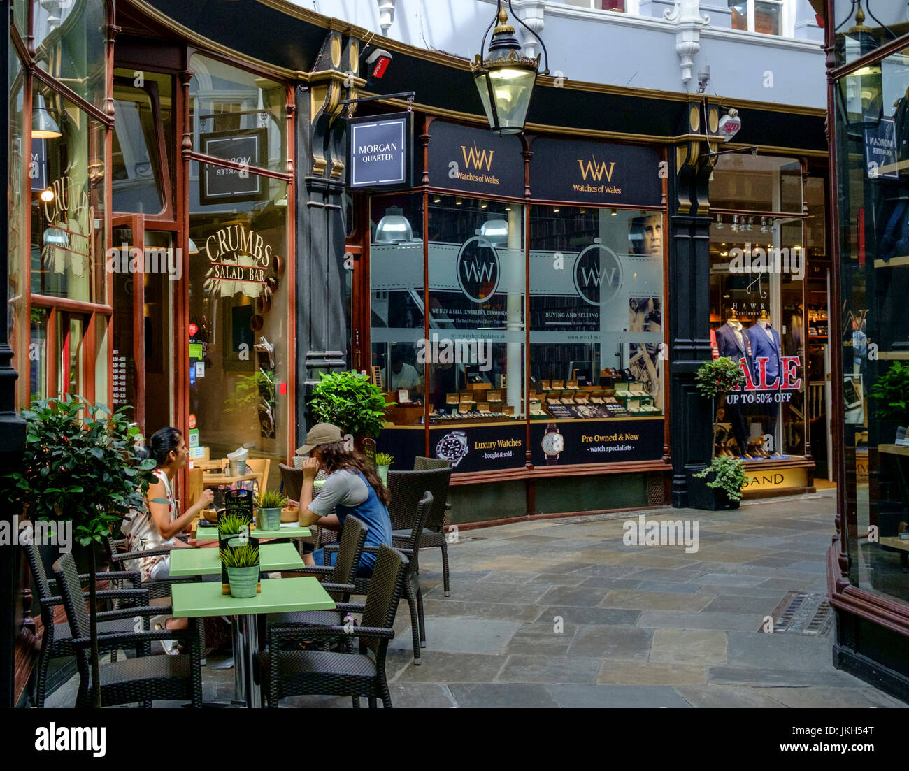 Around Cardiff Capital city of Wales Great Britain Morgan Arcade Stock ...