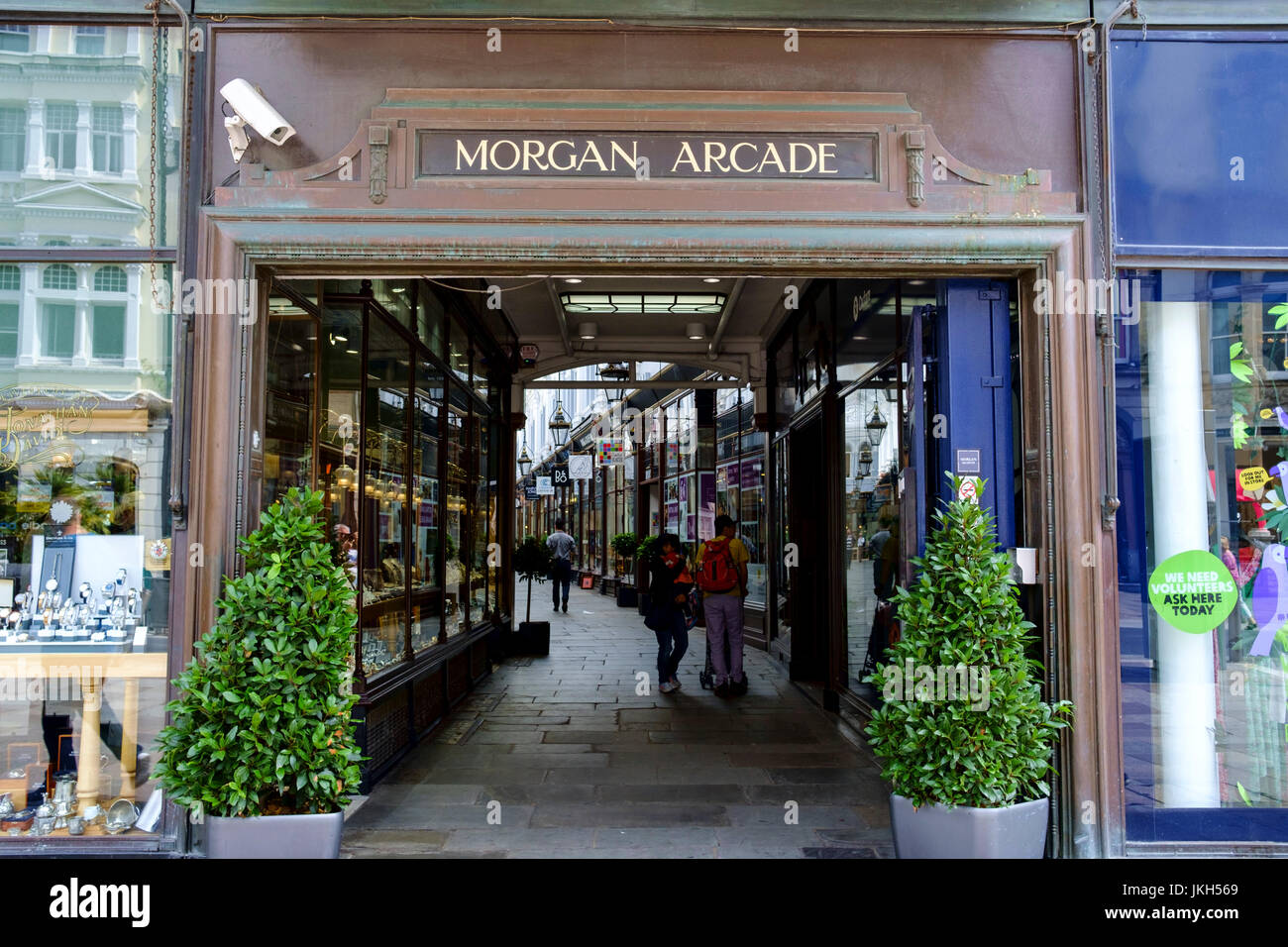 Around Cardiff Capital city of Wales Great Britain Morgan Arcade Stock ...