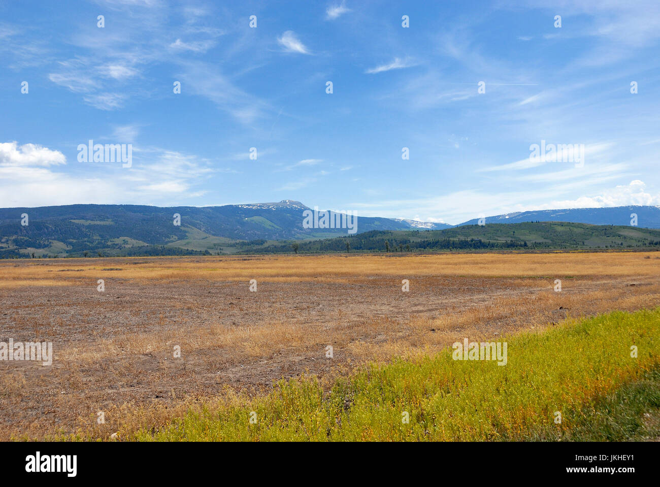 Antelope Flats Looking towards the National Elk Refuge, Jackson Hole, Wyoming,USA Stock Photo
