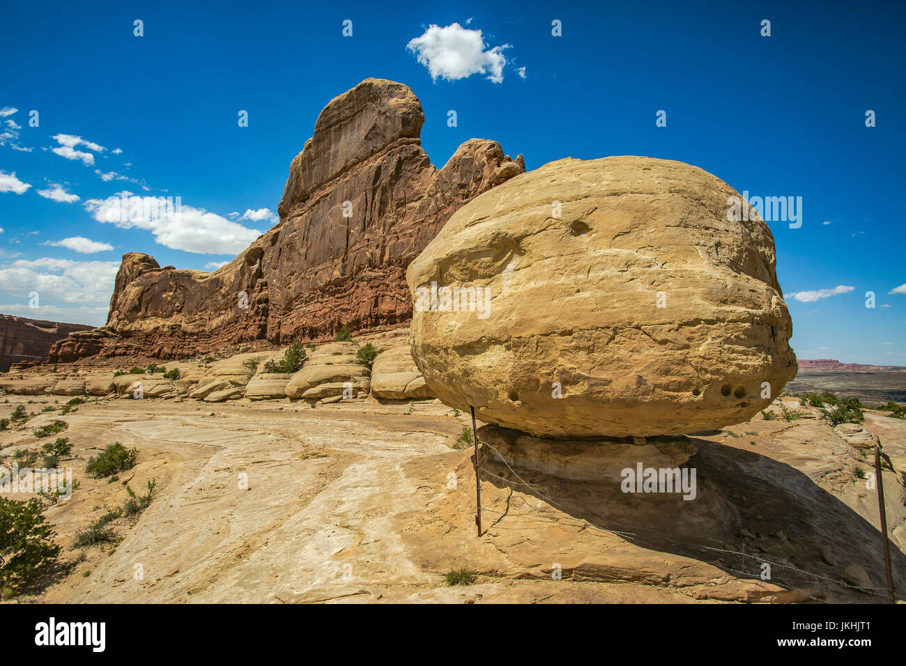Off road vehicle views of Moab Utah trails on bright sunny days Stock Photo