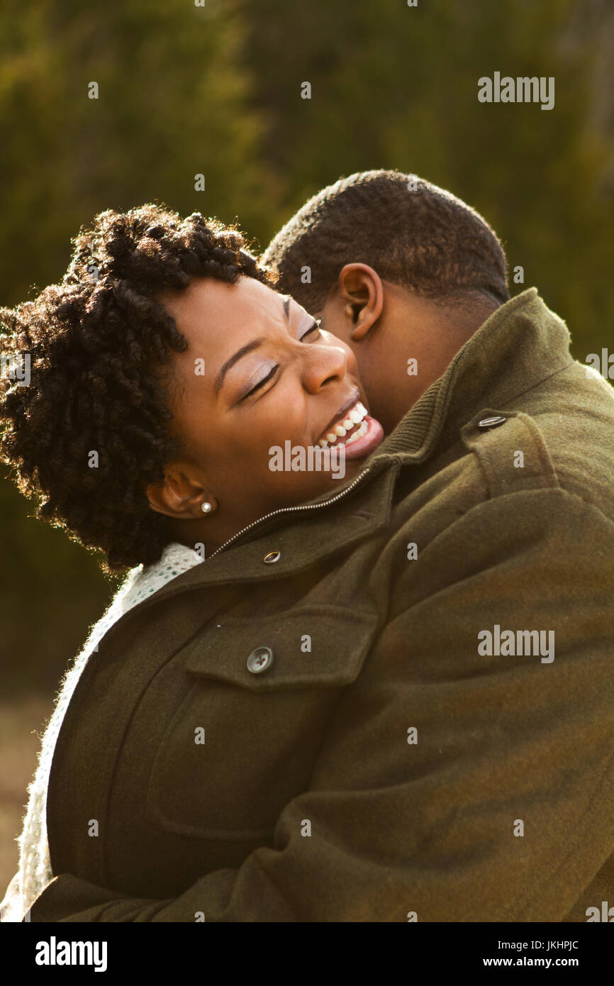 Portrait of an African American loving couple. Stock Photo