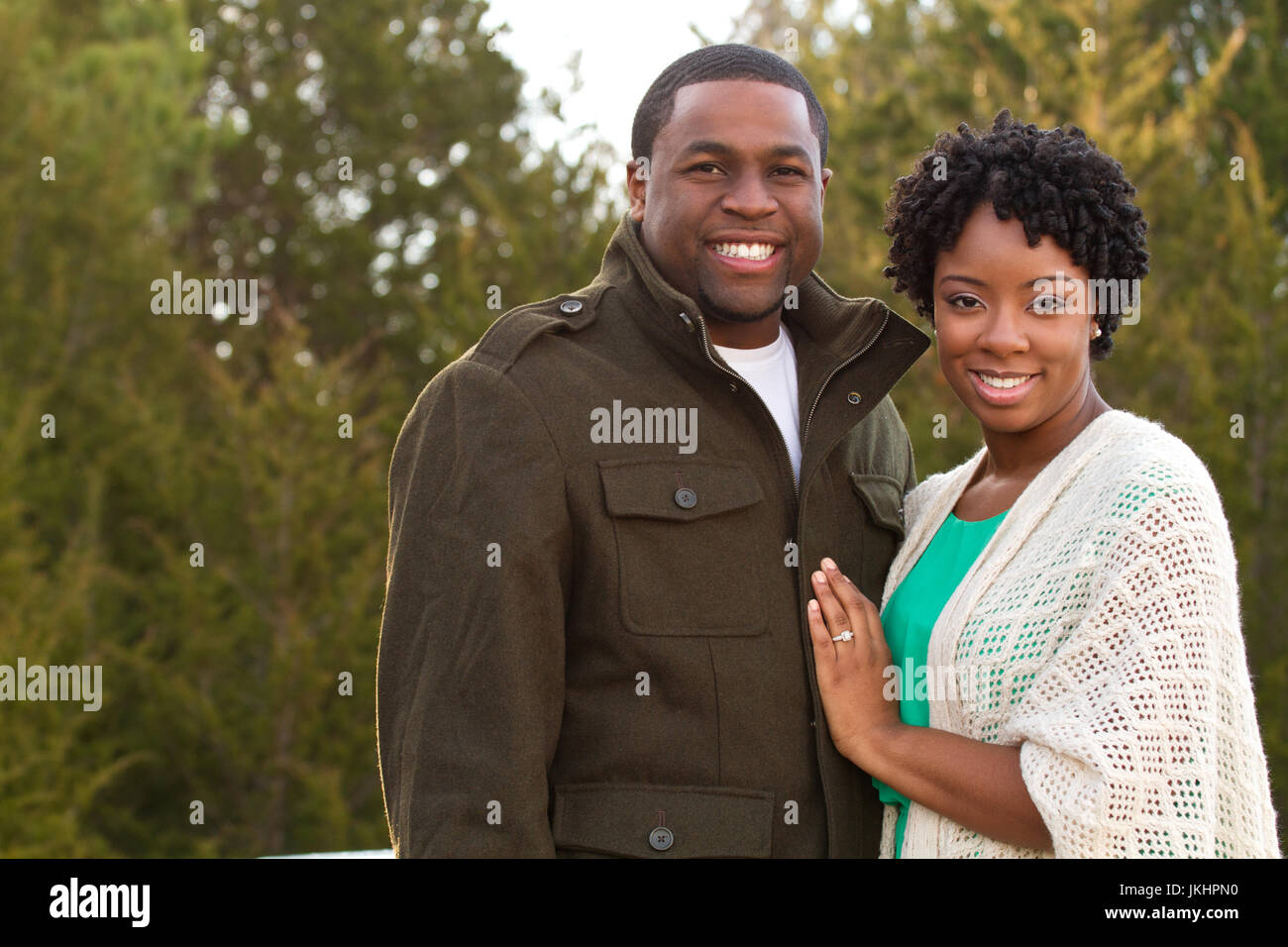 Portrait of an African American loving couple. Stock Photo