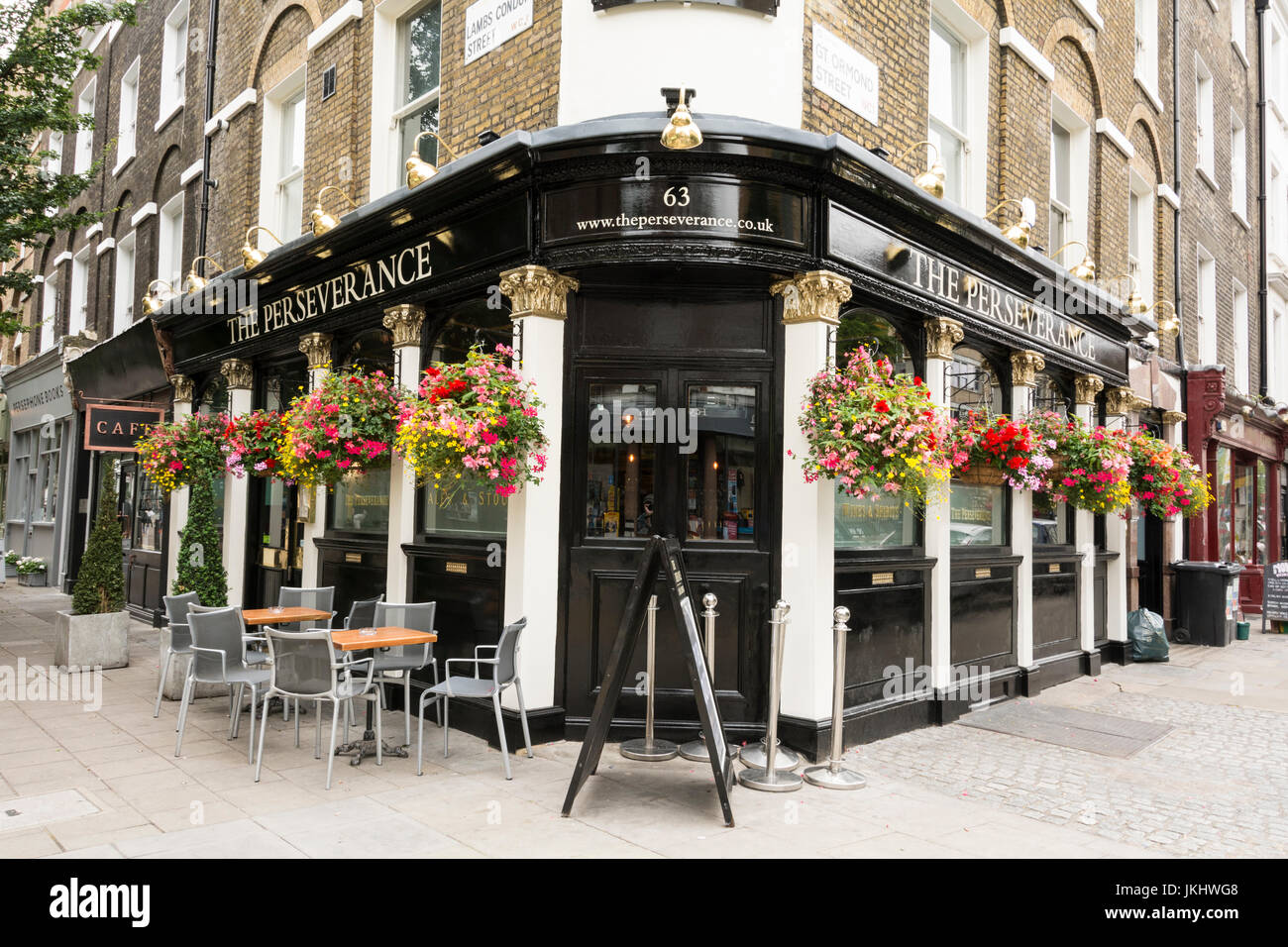 The Perseverance public house on Lamb's Conduit Street, Bloomsbury, London, UK Stock Photo Alamy