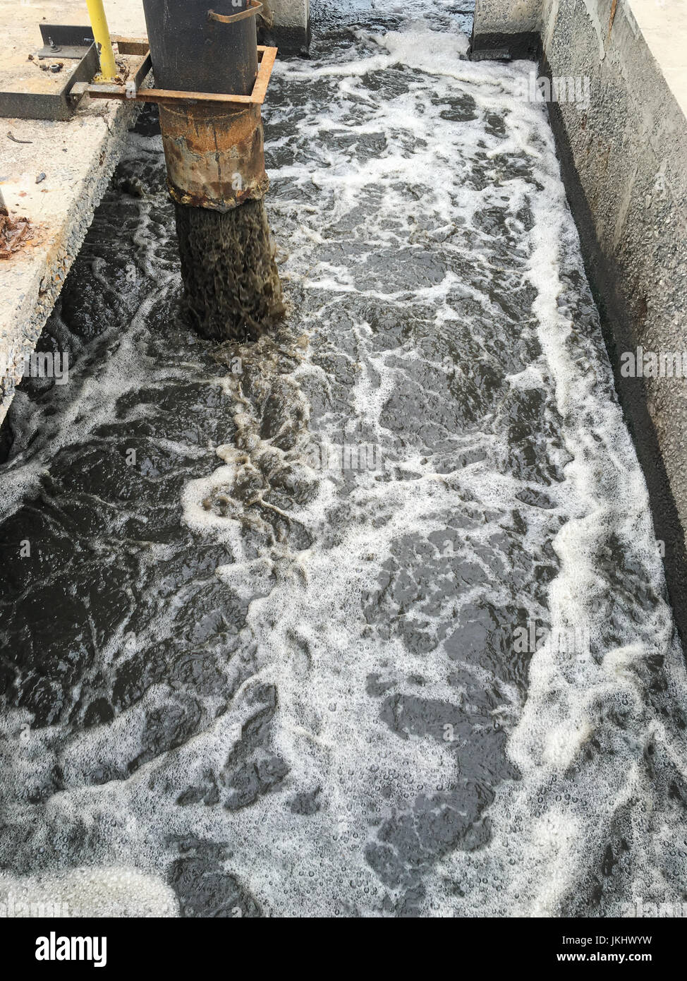 waste water in Wastewater treatment pond Stock Photo - Alamy