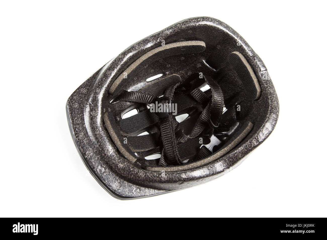 The inside of a protective bicycle helmet Stock Photo Alamy