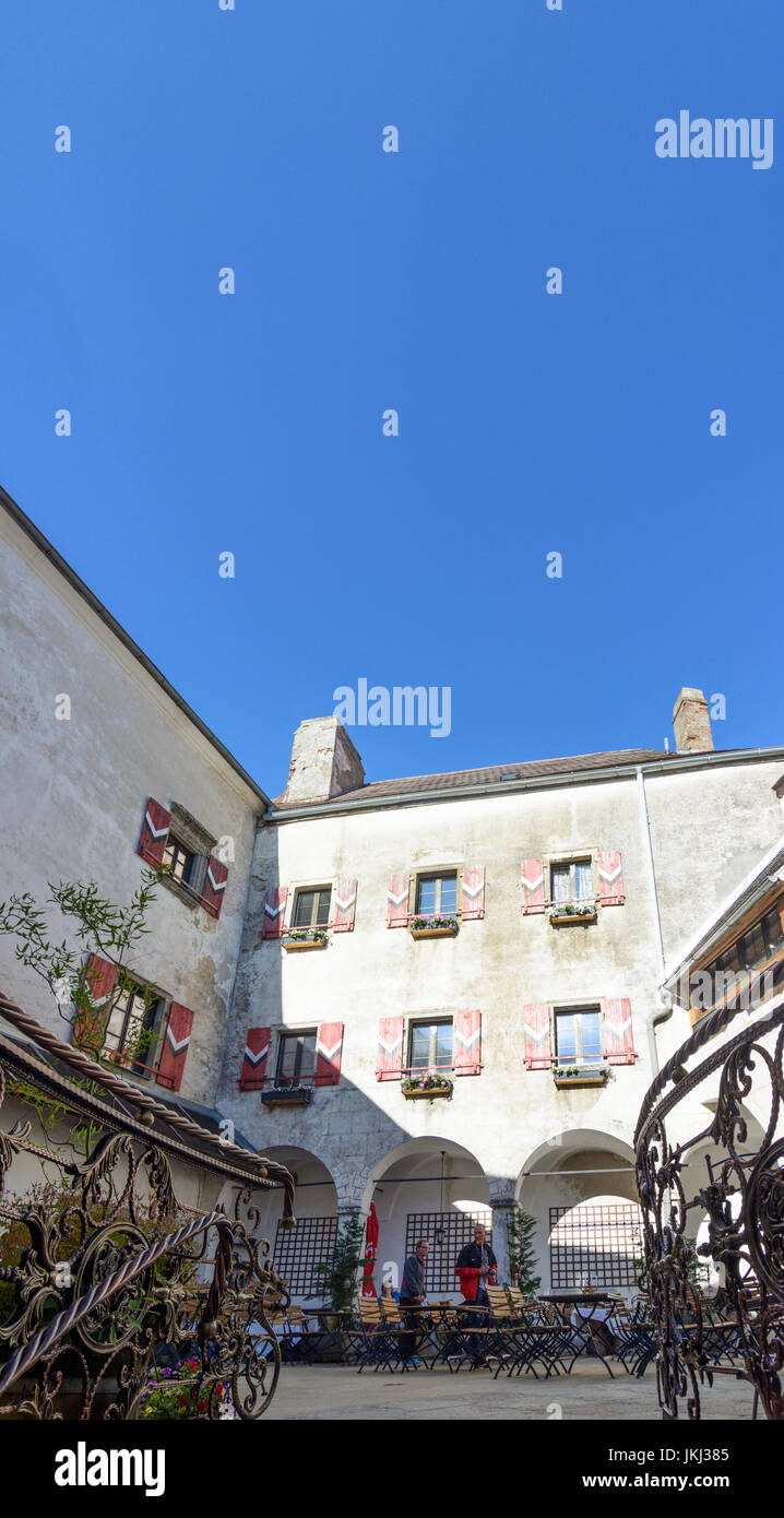 Plankenstein Castle courtyard, Texingtal, Mostviertel, Niederösterreich