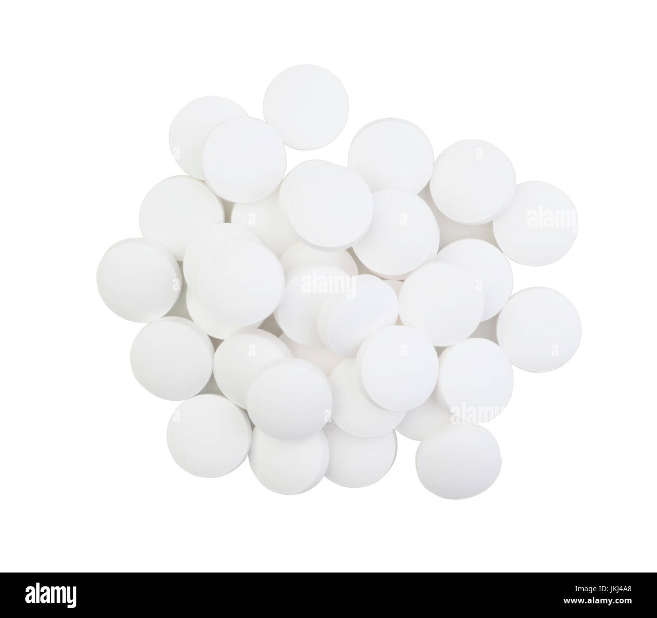 Large pills isolated on white background Stock Photo