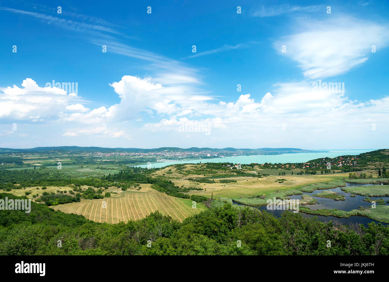 View to Lake Balaton from Tihany peninsula, Hungary Stock Photo