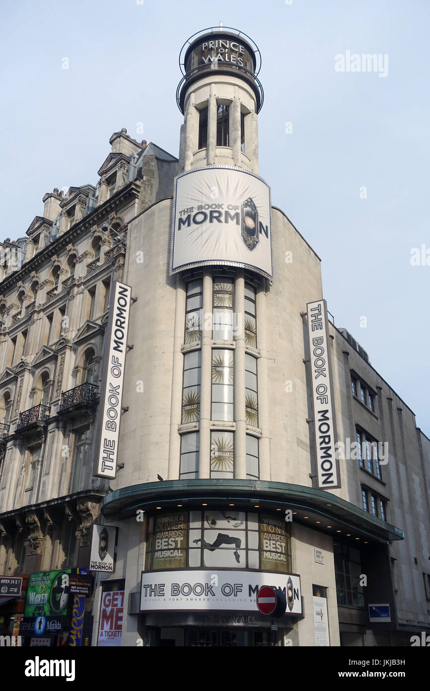 Front view of the Prince of Wales Theatre in London UK Stock Photo