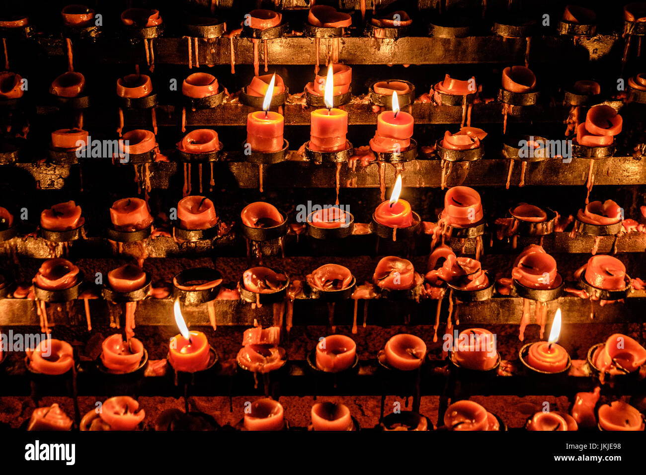 Candles in a church in Cebu, Philippines July 2016 Stock Photo Alamy
