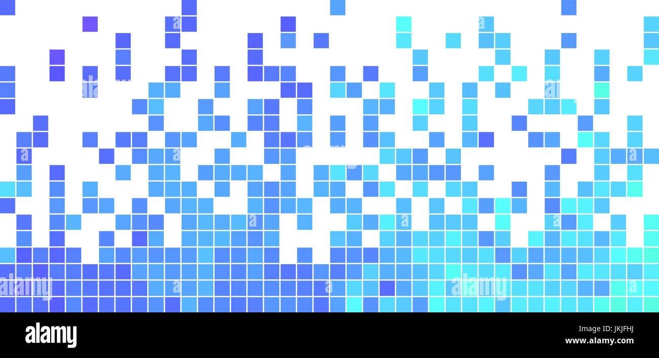 abstract vector square pixel mosaic background - blue Stock Vector ...