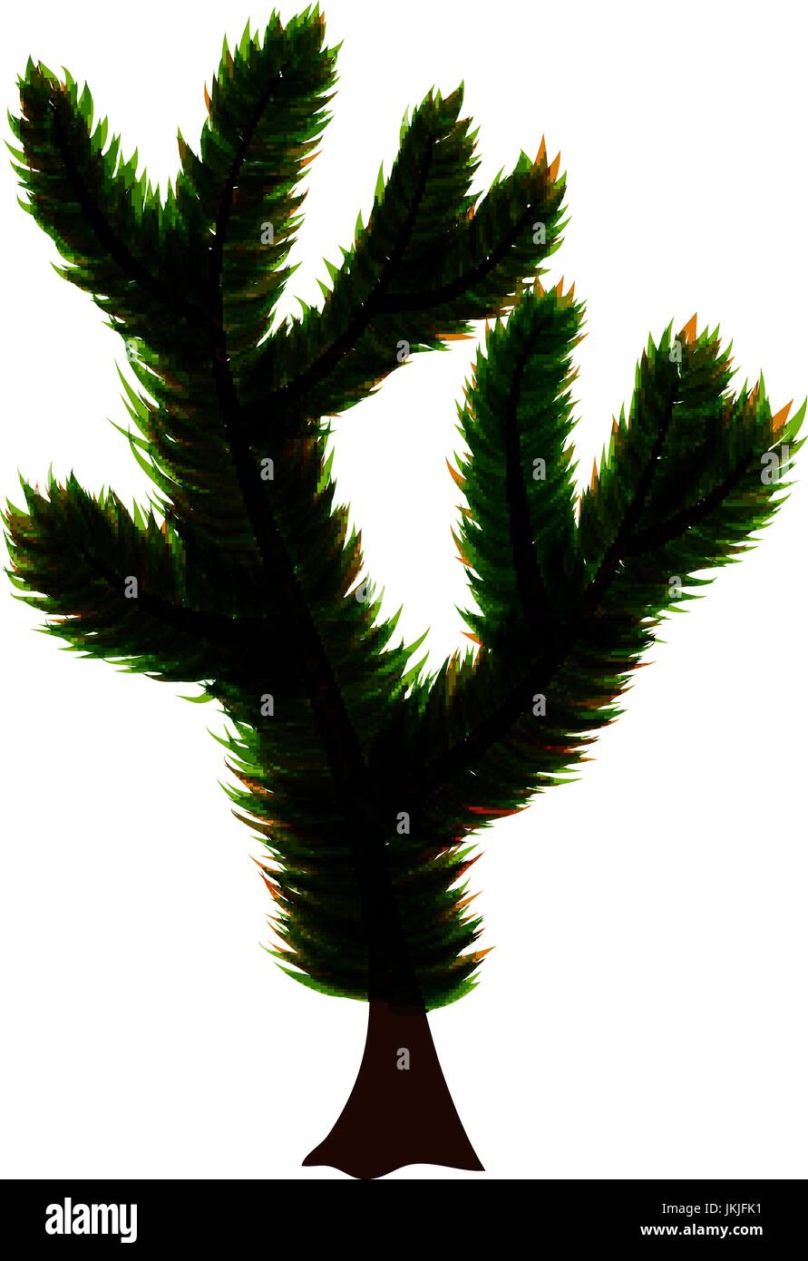 abstract isolated vector tree with green leaves Stock Vector Image ...