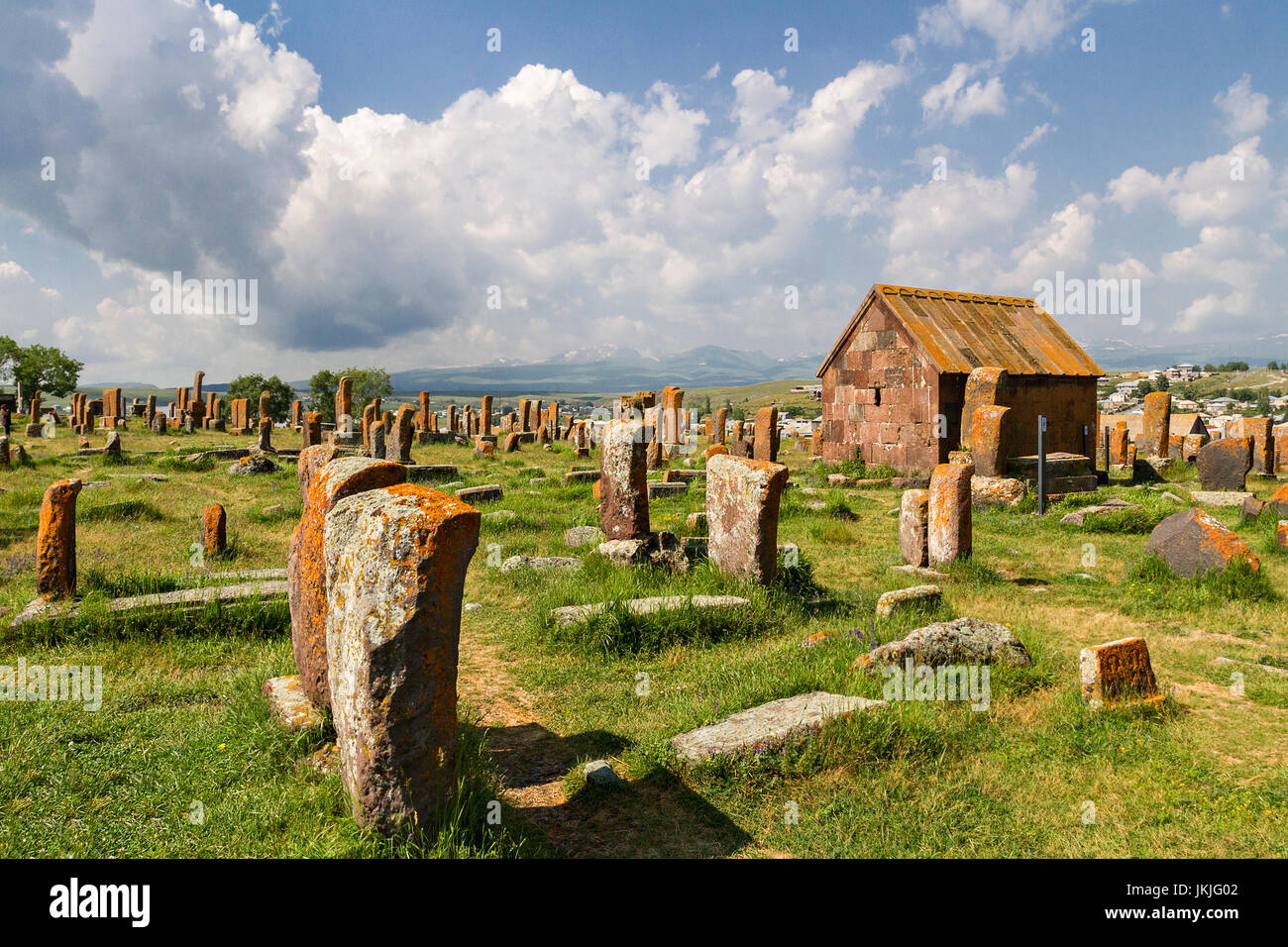 Historical cemetery of Noratus, Armenia. Stock Photo