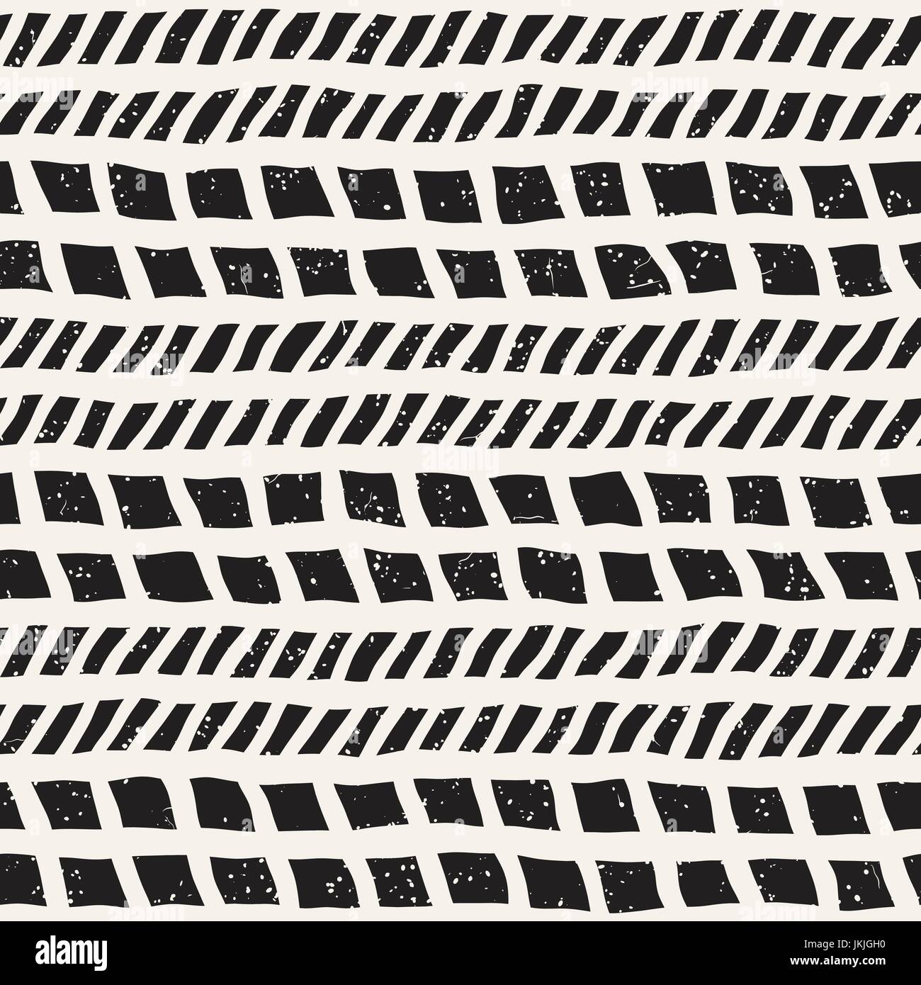 Seamless pattern with hand drawn brush strokes. Ink doodle grunge ...
