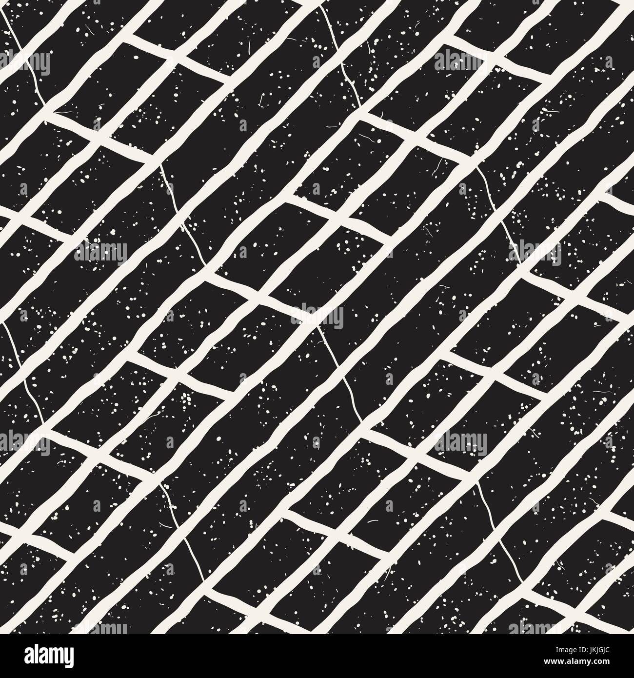 Seamless pattern with hand drawn brush strokes. Ink doodle grunge ...