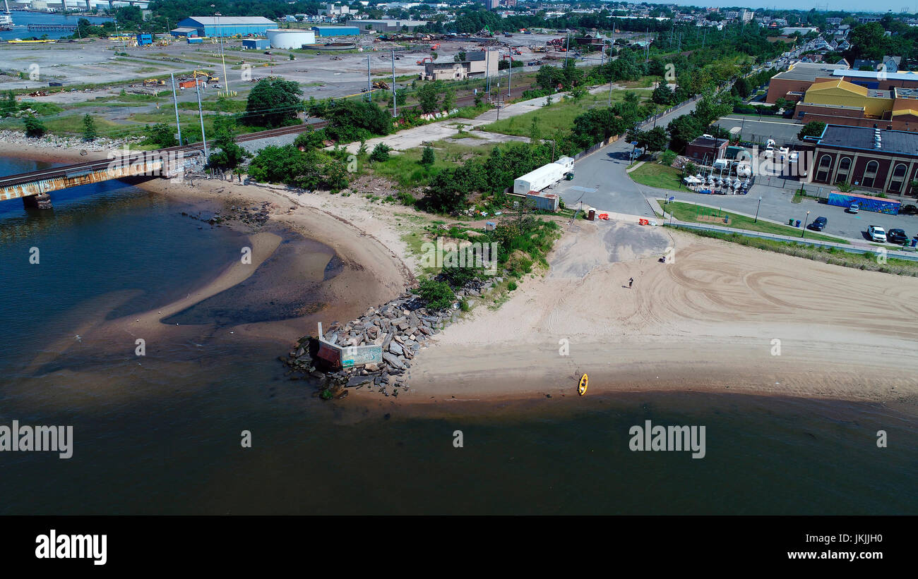 Aerial view of Perth Amboy, New Jersey Stock Photo