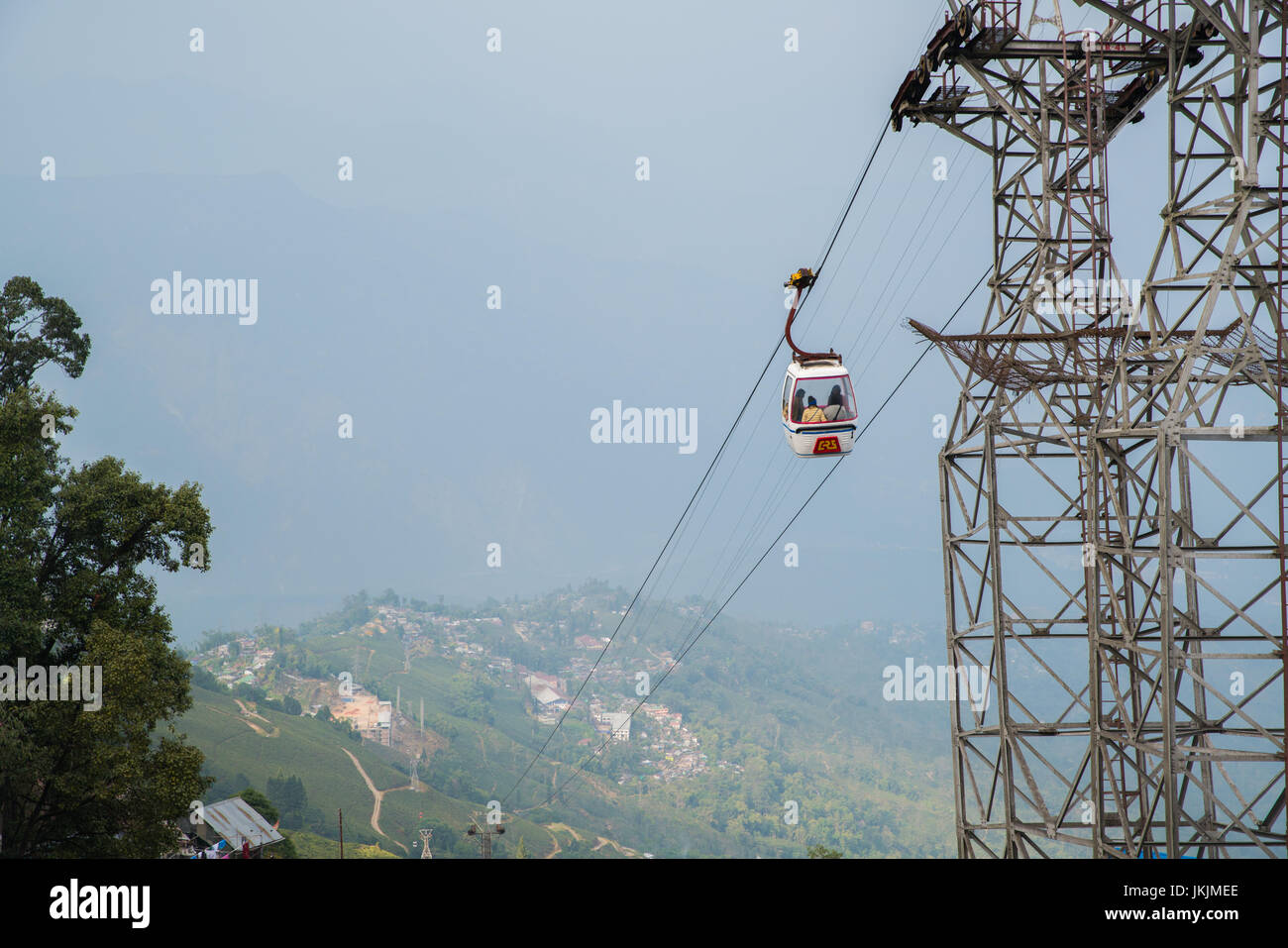 DARJEELING, INDIA - NOVEMBER 27, 2016: The Darjeeling Ropeway is a ropeway in the town of Darjeeling in the Indian state of West Bengal Stock Photo