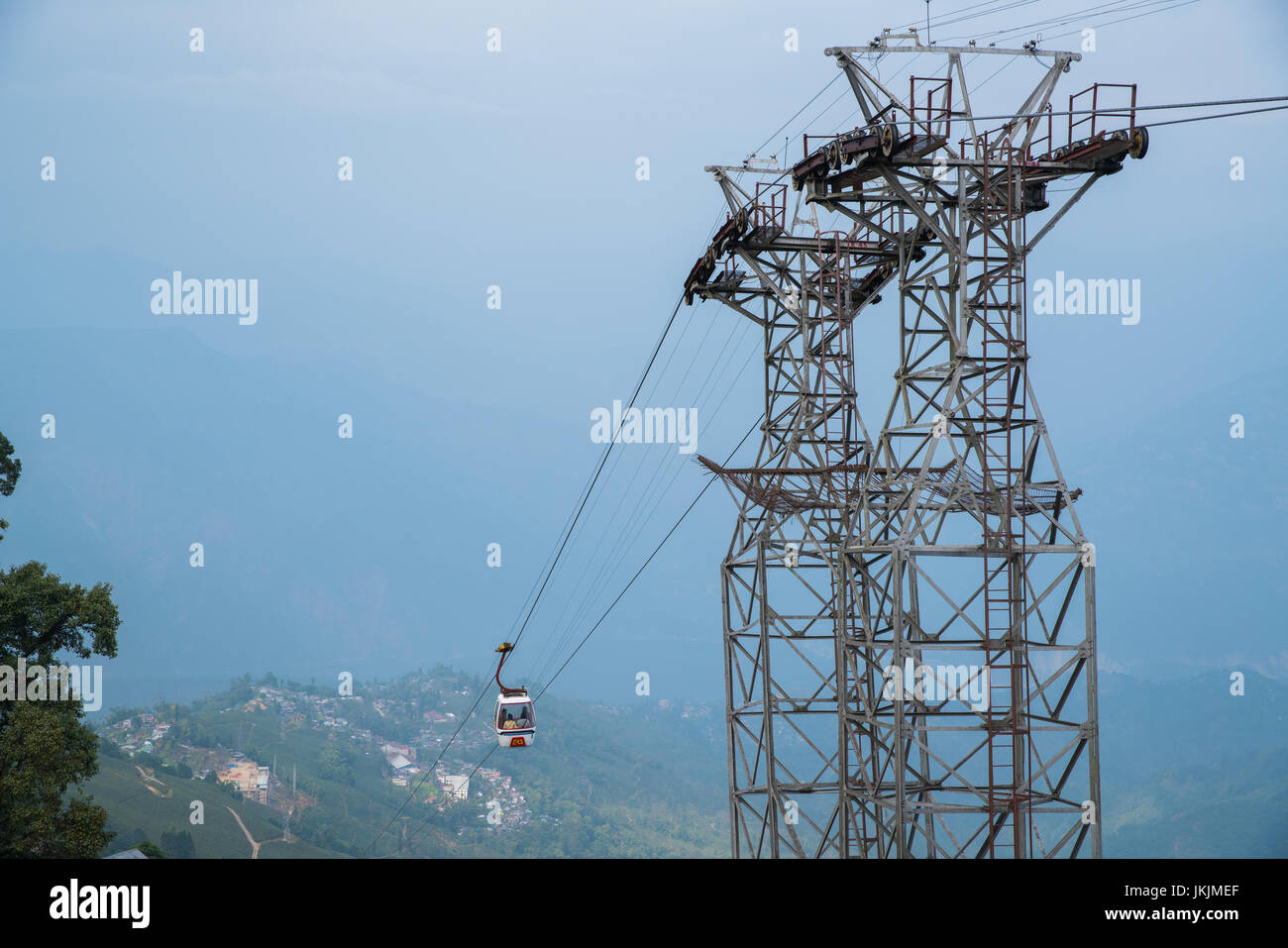 DARJEELING, INDIA - NOVEMBER 27, 2016: The Darjeeling Ropeway is a ropeway in the town of Darjeeling in the Indian state of West Bengal Stock Photo