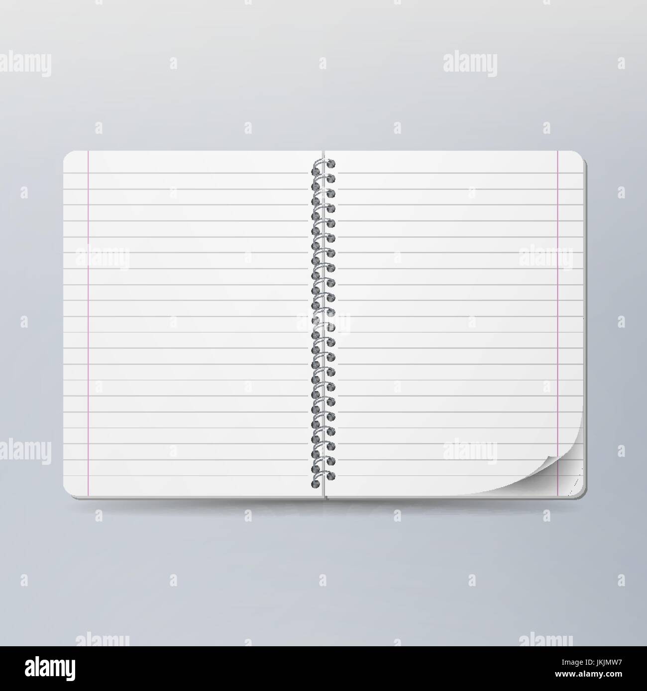 Realistic Note Template Blank. Spiral And Paper. Clean Mock Up For Your  Design. Vector illustration Stock Vector Image & Art - Alamy