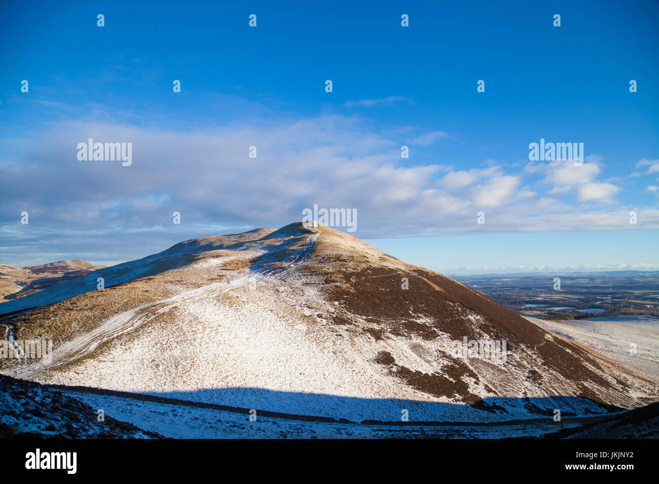 Looking towards the Summit of Carnethy Hill in the Pentland Hills near Edinburgh. Stock Photo