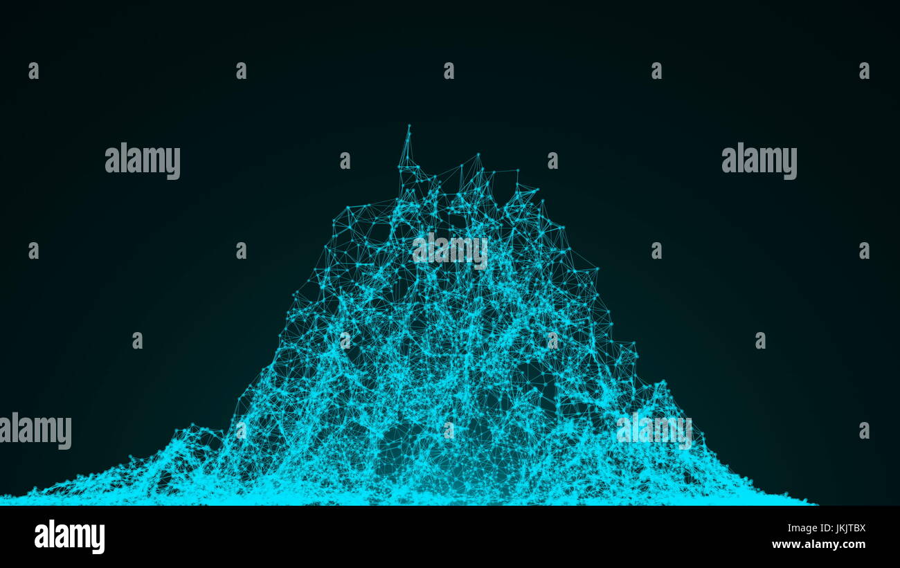 Wireframe mountain. Abstract background digital landscape Stock Photo ...