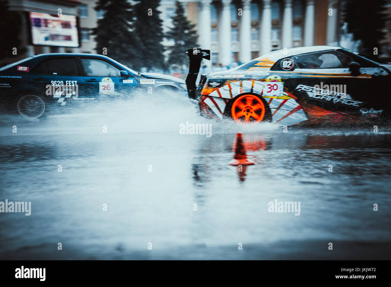 Novokuibyshevsk, Russia - June 24, 2017:Technopark.The machine effectively drifts at competitions.Editorial image Stock Photo