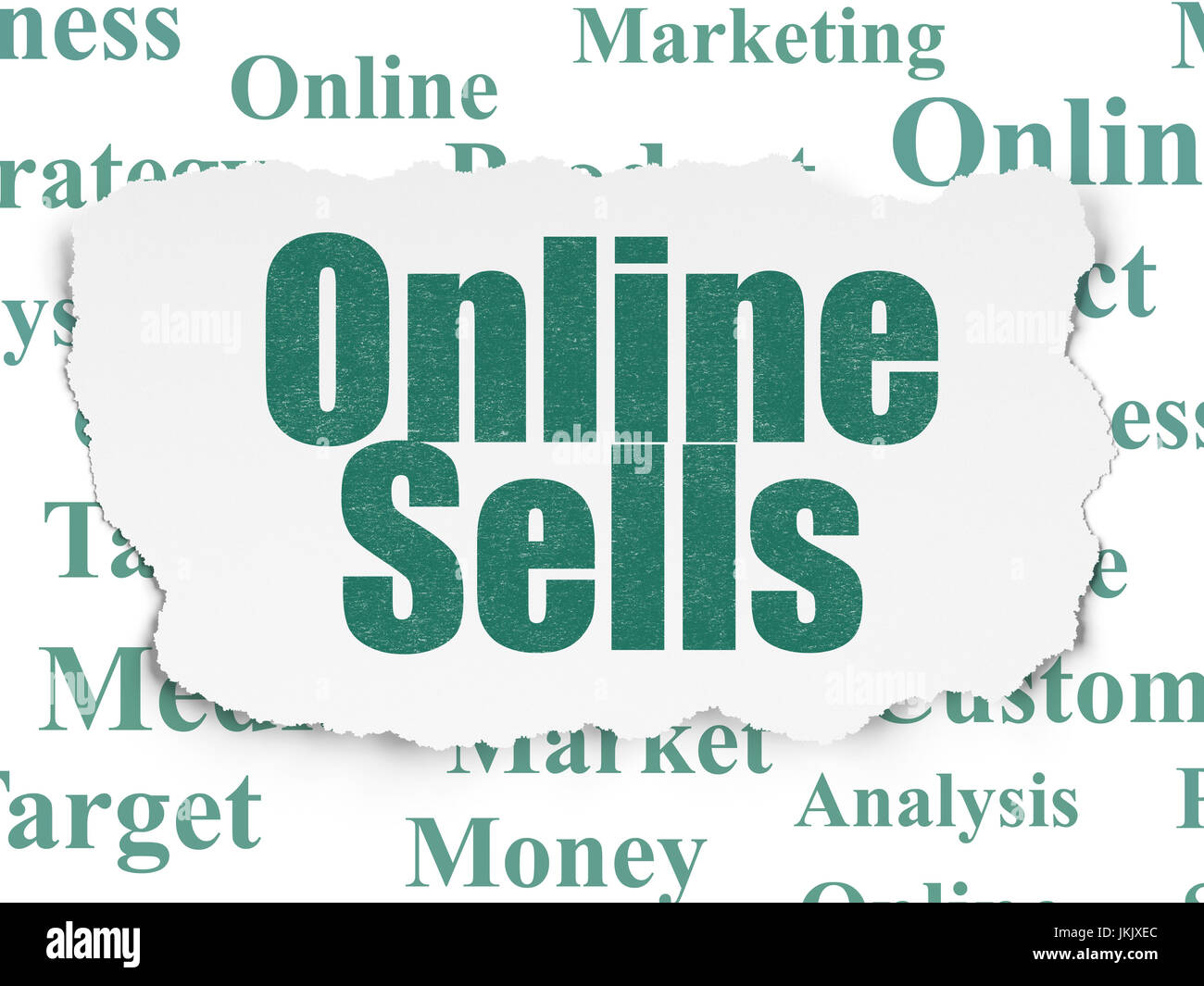 Marketing concept: Online Sells on Torn Paper background Stock Photo ...