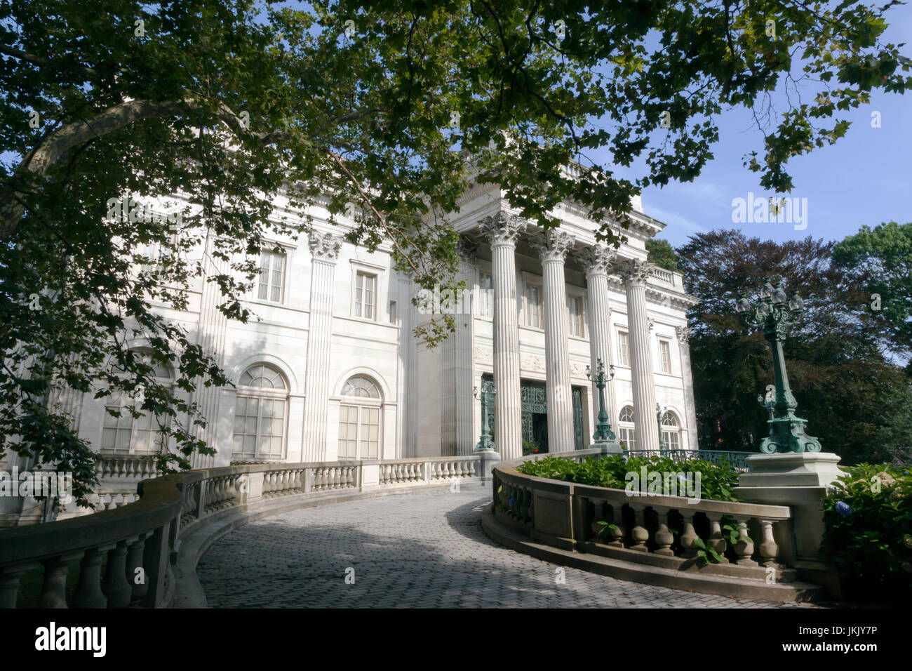 Marble House Mansion in Newport, Rhode Island was built by Richard Morris Hunt for William K. Vanderbilt between 1888-1892 & now open as a museum. Stock Photo