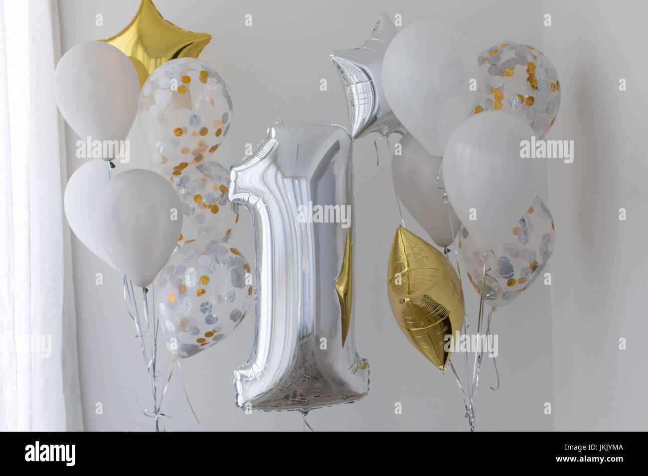 Decoration for 1 years birthday, anniversary Stock Photo