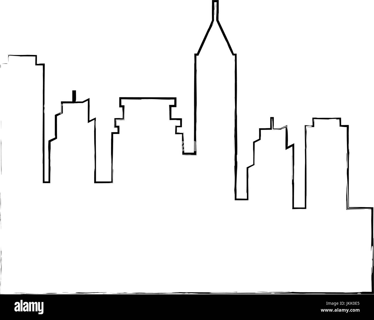 city buildings silhouette icon vector illustration graphic design Stock ...