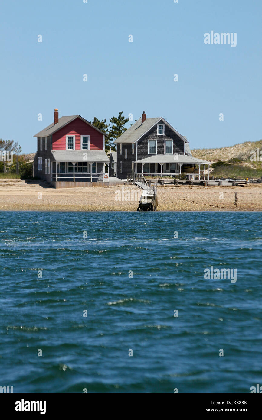 Sandy Neck Colony cottages, Cape Cod, Massachusetts, United States, North America. Stock Photo