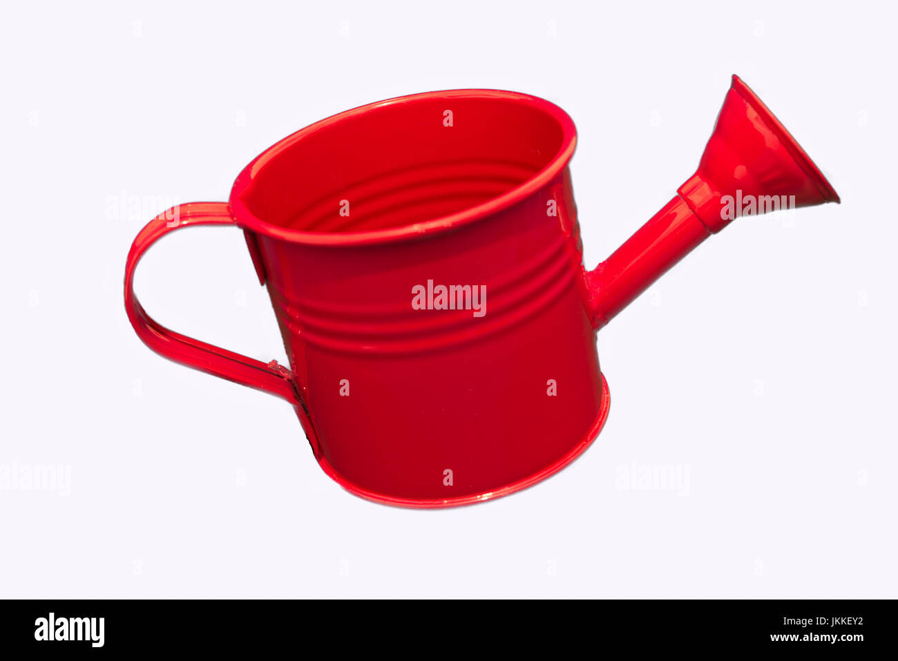 Single Red Watering can Isolated on white Background. Image is clean