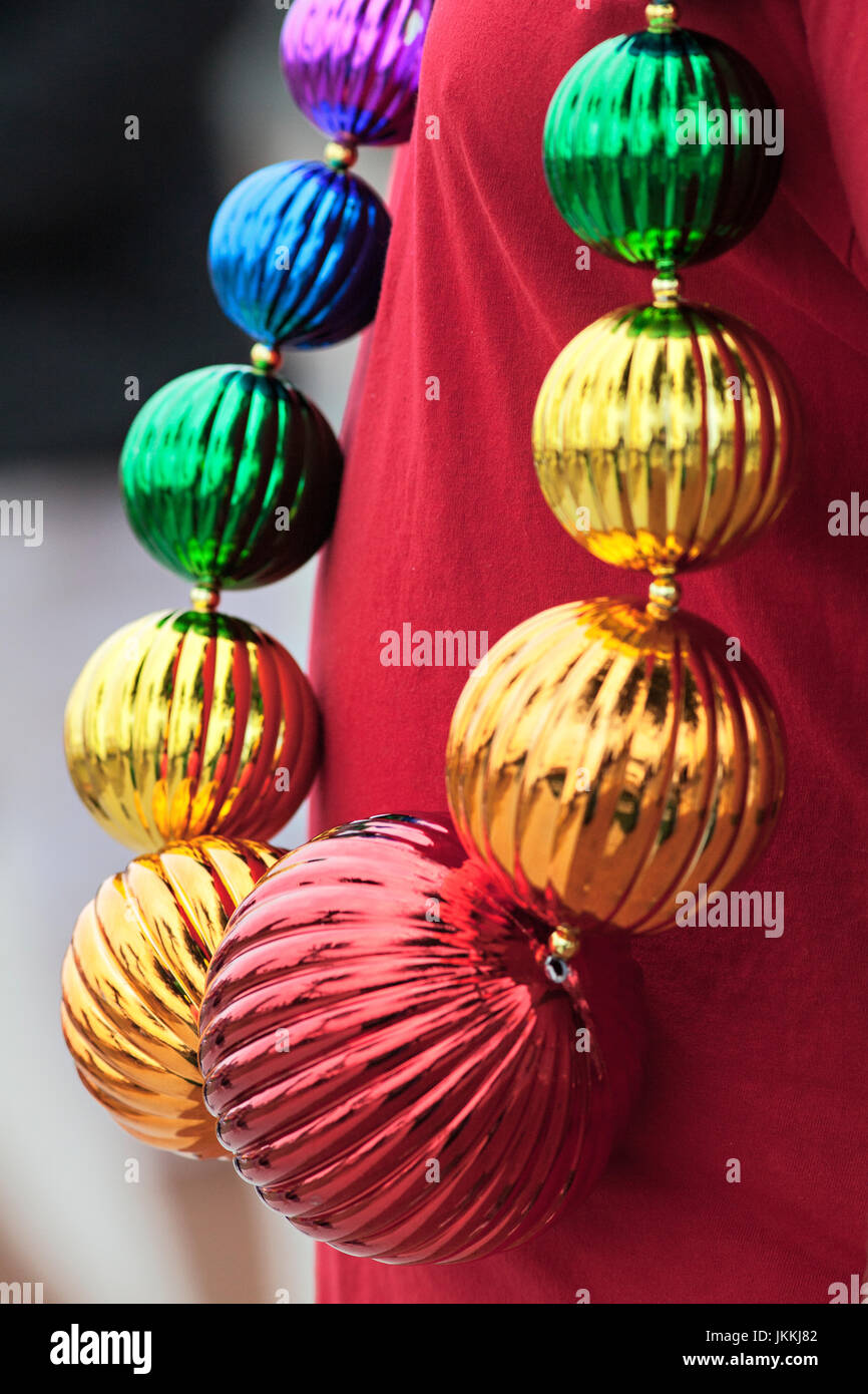 Large, colorful Mardi Gras beads Stock Photo Alamy