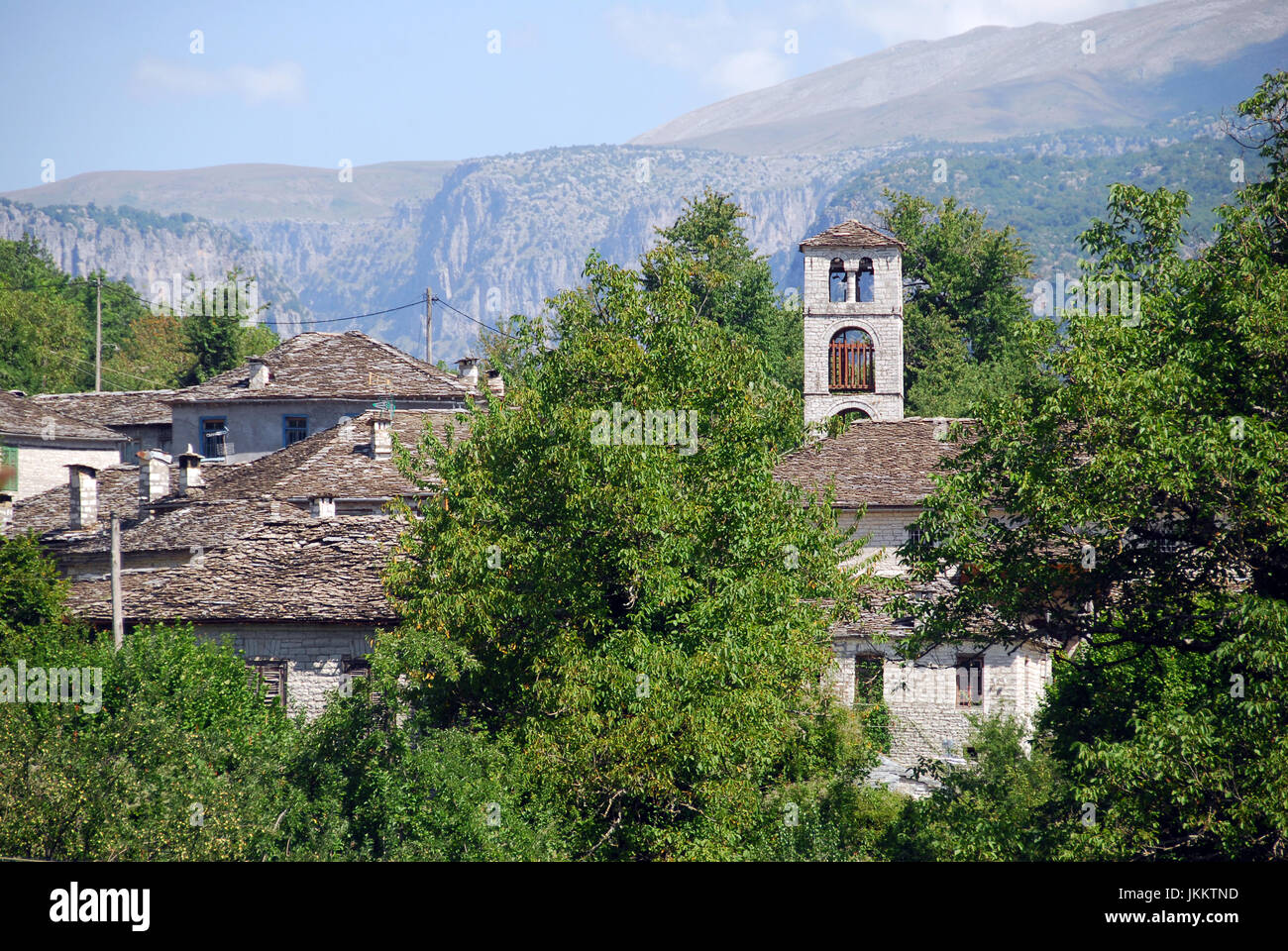 Zagoria mountain villages, Greece (Dilofo, Skamneli, Laista, Tsepelovo) 08 08 2010 Stock Photo