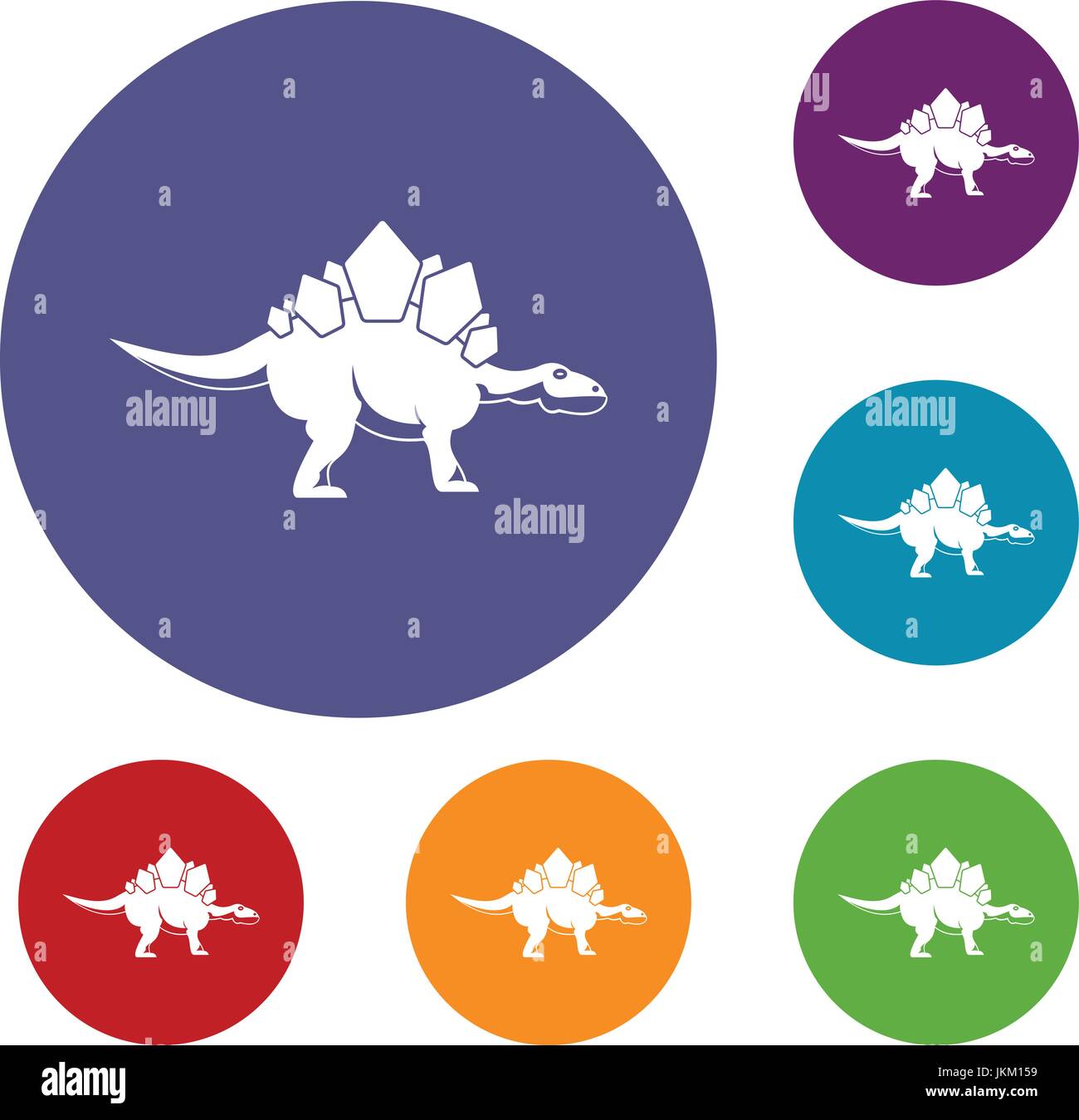 Stegosaurus dinosaur icons set Stock Vector Image & Art - Alamy