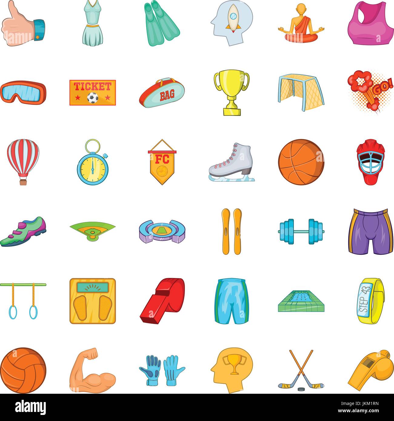 Healthy sport icons set, cartoon style Stock Vector Image & Art - Alamy